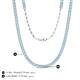 5 - Gracelyn 2.70 mm Round Aquamarine Adjustable Tennis Necklace 