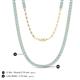 5 - Gracelyn 2.70 mm Round Aquamarine Adjustable Tennis Necklace 