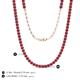 5 - Gracelyn 2.70 mm Round Pink Tourmaline Adjustable Tennis Necklace 