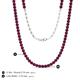 5 - Gracelyn 2.70 mm Round Rhodolite Garnet Adjustable Tennis Necklace 