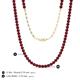 5 - Gracelyn 2.70 mm Round Rhodolite Garnet Adjustable Tennis Necklace 