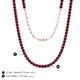 5 - Gracelyn 2.70 mm Round Rhodolite Garnet Adjustable Tennis Necklace 