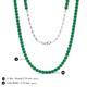 5 - Gracelyn 2.70 mm Round Emerald Adjustable Tennis Necklace 