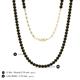 5 - Gracelyn 2.70 mm Round Black Diamond Adjustable Tennis Necklace 