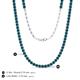 5 - Gracelyn 2.70 mm Round Blue Diamond Adjustable Tennis Necklace 