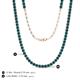 5 - Gracelyn 2.70 mm Round Blue Diamond Adjustable Tennis Necklace 