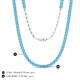 5 - Gracelyn 2.70 mm Round Blue Topaz Adjustable Tennis Necklace 