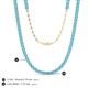 5 - Gracelyn 2.70 mm Round Blue Topaz Adjustable Tennis Necklace 