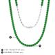 5 - Gracelyn 2.70 mm Round Green Garnet Adjustable Tennis Necklace 