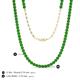 5 - Gracelyn 2.70 mm Round Green Garnet Adjustable Tennis Necklace 