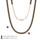 5 - Gracelyn 2.70 mm Round Smoky Quartz Adjustable Tennis Necklace 