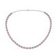 1 - Gracelyn 2.70 mm Round Diamond and Pink Tourmaline Adjustable Tennis Necklace 