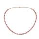 1 - Gracelyn 2.70 mm Round Diamond and Pink Tourmaline Adjustable Tennis Necklace 