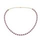 1 - Gracelyn 2.70 mm Round Diamond and Amethyst Adjustable Tennis Necklace 