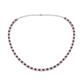 1 - Gracelyn 2.70 mm Round Diamond and Rhodolite Garnet Adjustable Tennis Necklace 
