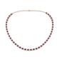 1 - Gracelyn 2.70 mm Round Diamond and Rhodolite Garnet Adjustable Tennis Necklace 