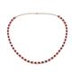 1 - Gracelyn 2.70 mm Round Diamond and Ruby Adjustable Tennis Necklace 