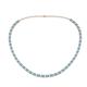 1 - Gracelyn 2.70 mm Round Diamond and Blue Topaz Adjustable Tennis Necklace 