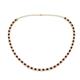1 - Gracelyn 2.70 mm Round Diamond and Red Garnet Adjustable Tennis Necklace 