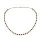 1 - Gracelyn 2.70 mm Round Diamond and Smoky Quartz Adjustable Tennis Necklace 