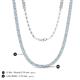 5 - Gracelyn 2.70 mm Round Diamond and Aquamarine Adjustable Tennis Necklace 