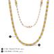 5 - Gracelyn 2.70 mm Round Diamond and Citrine Adjustable Tennis Necklace 