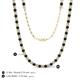 5 - Gracelyn 2.70 mm Round Black and White Diamond Adjustable Tennis Necklace 