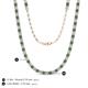 5 - Gracelyn 2.70 mm Round Diamond and Lab Created Alexandrite Adjustable Tennis Necklace 