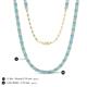 5 - Gracelyn 2.70 mm Round Diamond and Blue Topaz Adjustable Tennis Necklace 