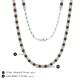 5 - Gracelyn 2.70 mm Round Diamond and Smoky Quartz Adjustable Tennis Necklace 