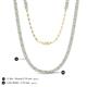 5 - Gracelyn 2.70 mm Round Lab Grown Diamond and Aquamarine Adjustable Tennis Necklace 