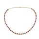 1 - Gracelyn 2.70 mm Round Lab Grown Diamond and Rhodolite Garnet Adjustable Tennis Necklace 