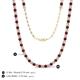 5 - Gracelyn 2.70 mm Round Lab Grown Diamond and Rhodolite Garnet Adjustable Tennis Necklace 