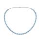 1 - Gracelyn 2.70 mm Round Lab Grown Diamond and Blue Topaz Adjustable Tennis Necklace 