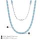 5 - Gracelyn 2.70 mm Round Lab Grown Diamond and Blue Topaz Adjustable Tennis Necklace 
