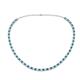 1 - Gracelyn 2.70 mm Round Lab Grown Diamond and London Blue Topaz Adjustable Tennis Necklace 