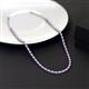 3 - Gracelyn 2.20 mm Round Diamond and Amethyst Adjustable Tennis Necklace 