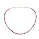 1 - Gracelyn 2.20 mm Round Diamond and Rhodolite Garnet Adjustable Tennis Necklace 
