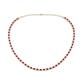 1 - Gracelyn 2.20 mm Round Diamond and Ruby Adjustable Tennis Necklace 
