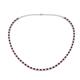 1 - Gracelyn 2.20 mm Round Diamond and Red Garnet Adjustable Tennis Necklace 