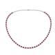 1 - Gracelyn 2.20 mm Round Lab Grown Diamond and Ruby Adjustable Tennis Necklace 
