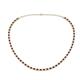 1 - Gracelyn 2.20 mm Round Lab Grown Diamond and Red Garnet Adjustable Tennis Necklace 
