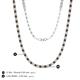 5 - Gracelyn 2.20 mm Round Lab Grown Diamond and Smoky Quartz Adjustable Tennis Necklace 