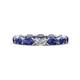 1 - Madison 5x3 mm Oval Diamond and Iolite Eternity Band 