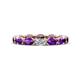 1 - Madison 5x3 mm Oval Lab Grown Diamond and Amethyst Eternity Band 