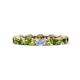 1 - Madison 5x3 mm Oval Lab Grown Diamond and Peridot Eternity Band 