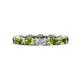 1 - Madison 5x3 mm Oval Lab Grown Diamond and Peridot Eternity Band 