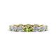 1 - Madison 5x3 mm Oval Diamond and Peridot Eternity Band 