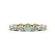 1 - Madison 5x3 mm Oval Diamond and Opal Eternity Band 