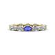 1 - Madison 5x3 mm Oval Lab Grown Diamond and Tanzanite Eternity Band 